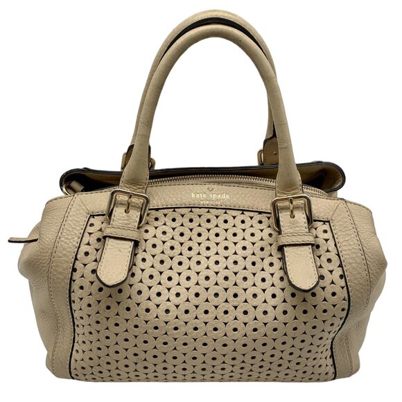 Kate Spade Mercer Isle Sloan Goose Egg Leather Die Cut Satchel Bag - Picture 1 of 13